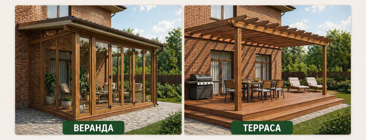 Терраса и веранда - без лишних сложностей